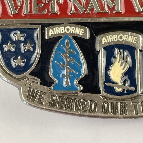 Viet Nam Veteran "We Served Our Time in Hell" Belt Buckle USA Made - Picture 8 of 10